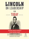 Cover image for Lincoln on Leadership for Today